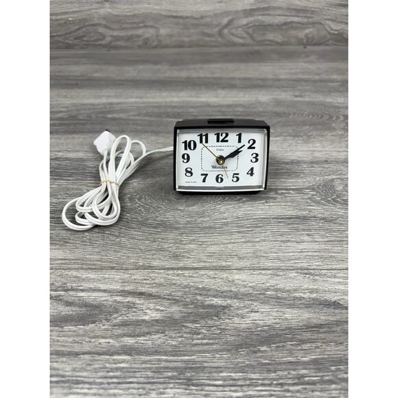 Westclox Dialite E54/55 Black Vintage Alarm Clock - Tested/Working - Picture 1 of 7